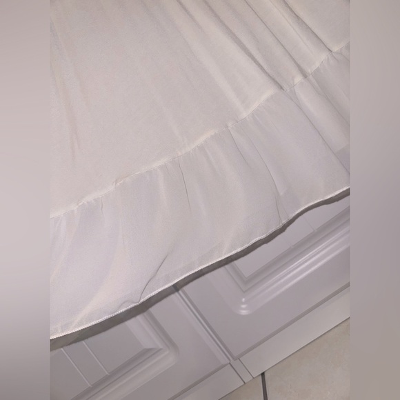 Agnes & Dora White Midi Dress with Ruffle Accents | Size Large - Picture 3 of 5